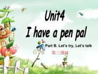英语人教版 (PEP)Unit 4 I have a pen pal Part B教案配套课件ppt
