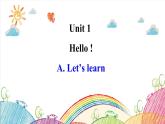 Unit 1 Hello! A Let's learn 课件（含视频素材）