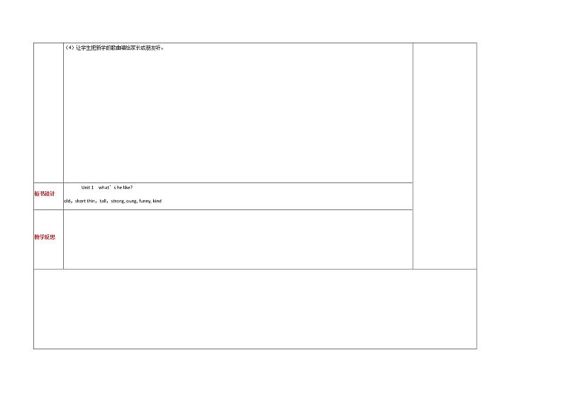 1.五年级英语第一单元Part A教案03