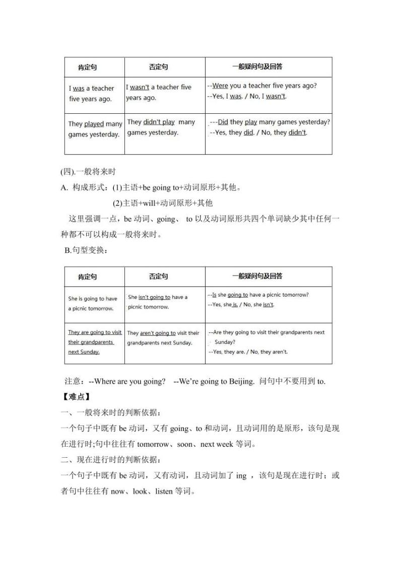 【精品】小升初英语热点题型讲练一04时态03