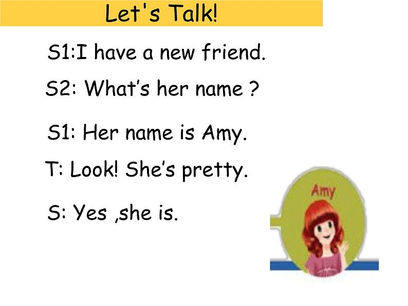 人教版（PEP）三年级上册课件unit3 Look at meA Let's talk07