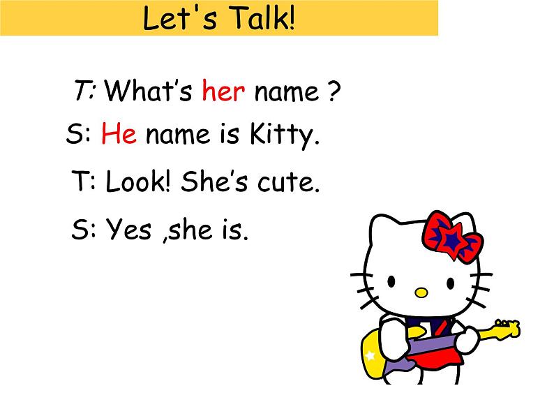 人教版（PEP）三年级上册课件unit3 Look at meA Let's talk08