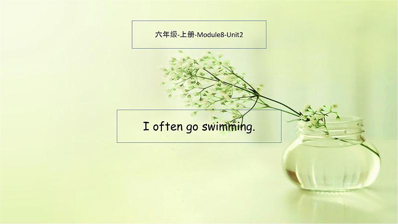 外研版（三年级起）小学英语六年级上Module 8  Unit 2《I often go swimming》PPT课件01