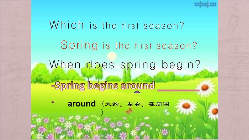 人教版（精通）小学英语六年级上 Unit 6 There are four seasons in a year Lesson 31 PPT课件07