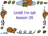 Unit 6 I'm tall Lesson 35 課件2