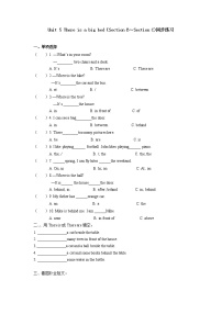 英语五年级上册Unit 5 There is a big bed Part B同步练习题
