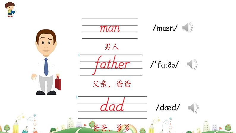 三年级下册：Unit 2 My family Part A 第二课时 课件PPT+素材05