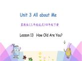 Unit 3 Lesson 13 How Old Are You 课件+素材