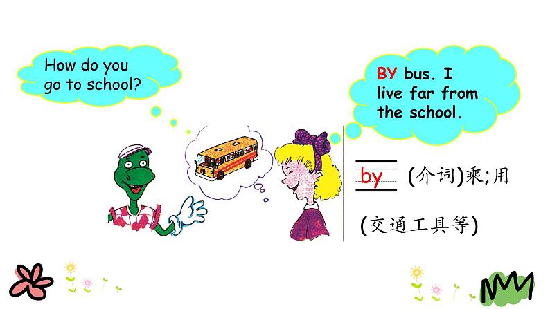 Unit 3 Lesson 16 How Do You Go to School 课件+素材05