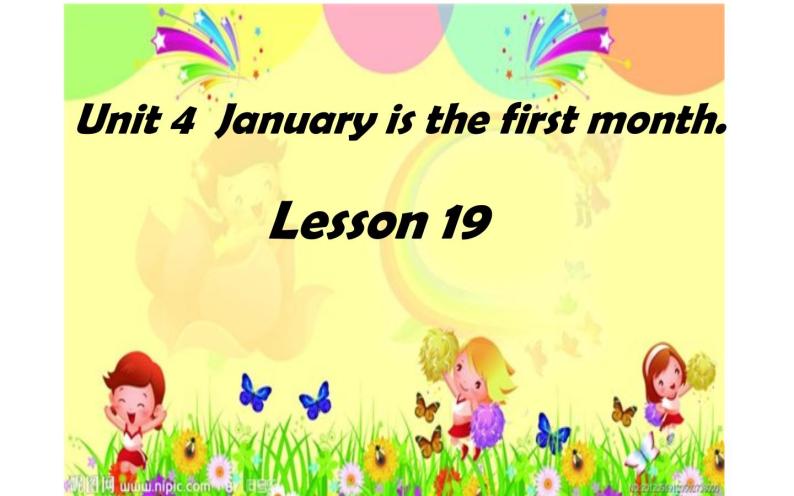 六年级上册英语课件-Unit4 January is the first month. Lesson 19  人教精通版01