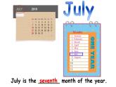 六年级上册英语课件-Unit 5 July is the seventh month. Lesson 25 人教精通版