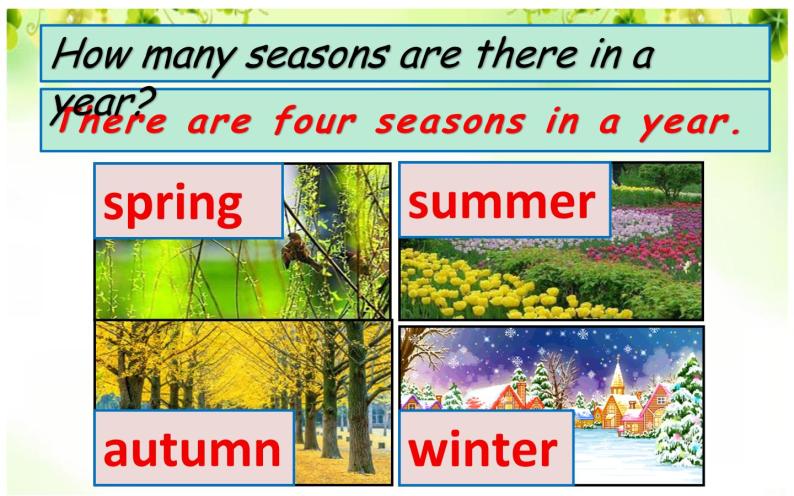 六年级上册英语课件-Unit 6   There are four seasons in a year.  Lesson 31 人教精通版04