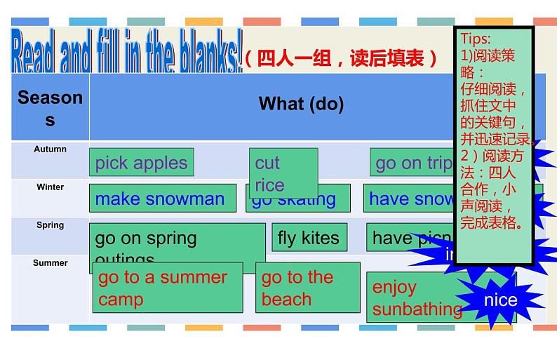 六年级上册英语课件-Unit 6 There are four seasons in a year. Lesson 2 Joyful Seasons 人教精通版08