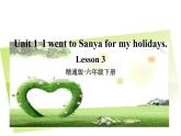 六年级下册英语课件-Unit 1  I went to Sanya for my holidays. Lesson 3 人教精通版