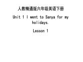 六年级下册英语课件-Unit 1  I went to Sanya for my holidays. Lesson 1 人教精通版
