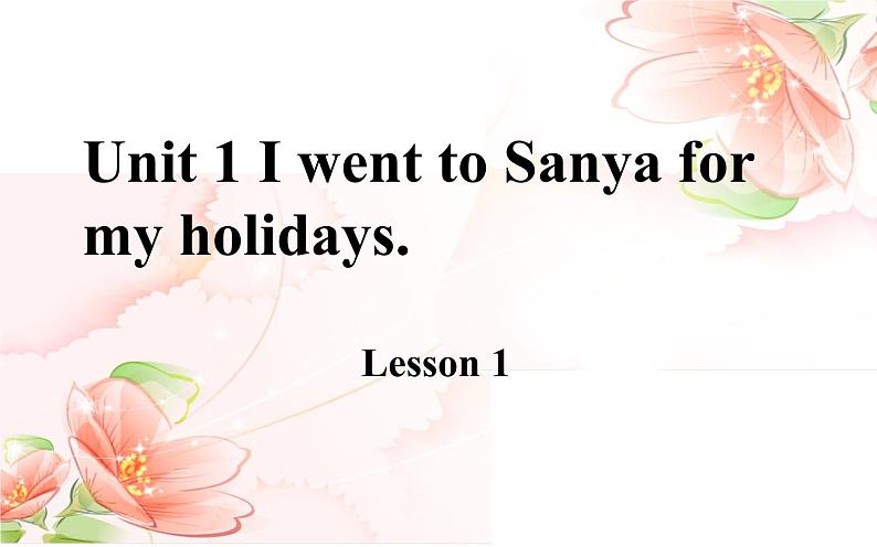 六年级下册英语课件-Unit 1  I went to Sanya for my holidays.   Lesson 1 人教精通版01