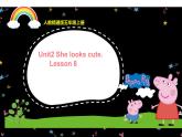 五年级上册英语课件-Unit2 She looks cute.  Lesson 8  人教精通版