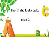 五年级上册英语课件-Unit2 She looks cute.  Lesson 8 人教精通版
