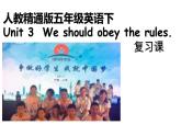 五年级下册英语课件-Unit 3 we should obey the rules.  人教精通版