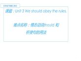 五年级下册英语课件-Unit 3 we should obey the rules. 人教精通版