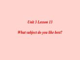 四年级下册英语课件-Unit 3 What subject do like best？Lesson 13 人教精通版.