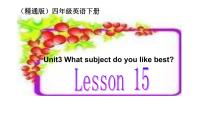 人教精通版四年级下册Unit 3  What subject do you like best?Lesson 15备课课件ppt