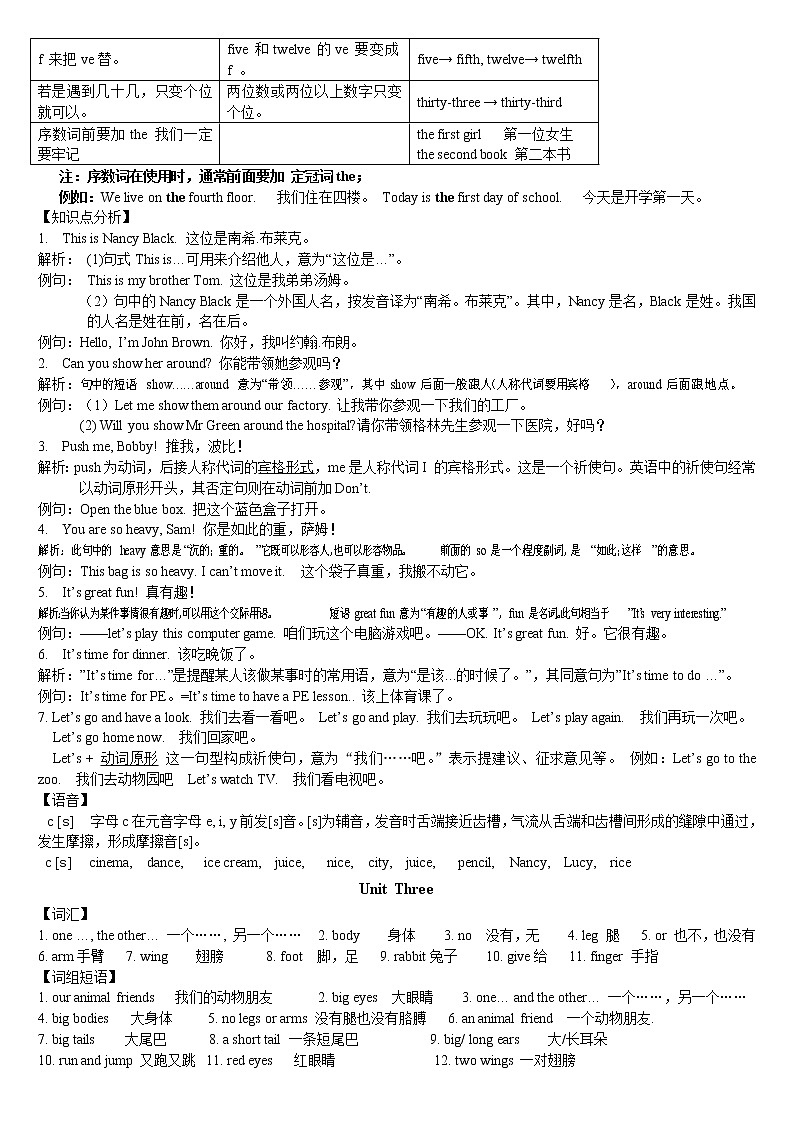 译林版五上英语 Unit 1-8单元重点 One 试卷03