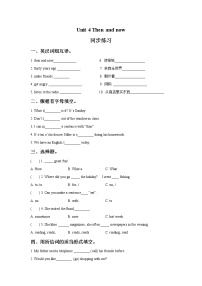 新版-牛津译林版六年级上册Unit 4 Then and now精品课堂检测