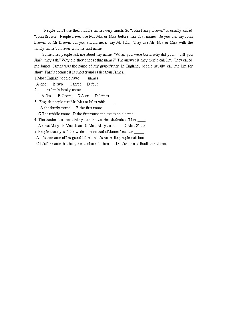 译林版六上英语6A-Unit1-The-king's-new-clothes-单元练习02