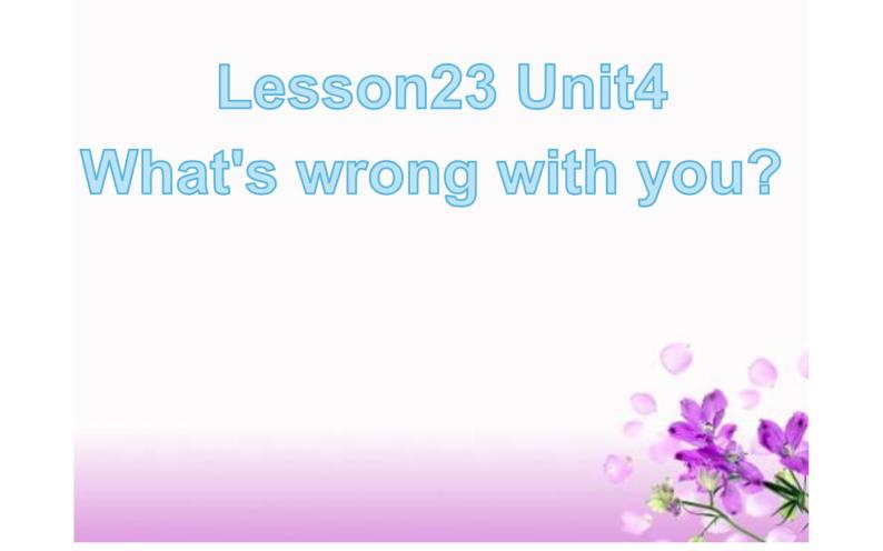 五年级下册英语课件-Unit 4 What’s wrong with you？ Lesson 23 人教精通版.01