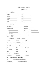 小学英语新版-牛津译林版五年级上册Unit 2 A new student精品课后作业题