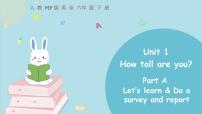 小学英语人教版 (PEP)六年级下册Unit 1 How tall are you? Part A公开课课件ppt