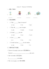 英语六年级下册Lesson 14 Tomorrow We Will Play课时作业