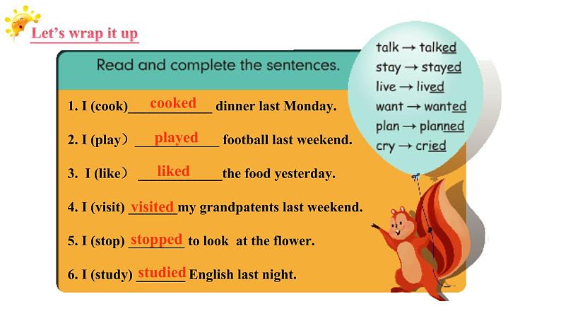 六年级英语下册pep教学课件ppt +素材 Unit 2Last weekend第六课时08