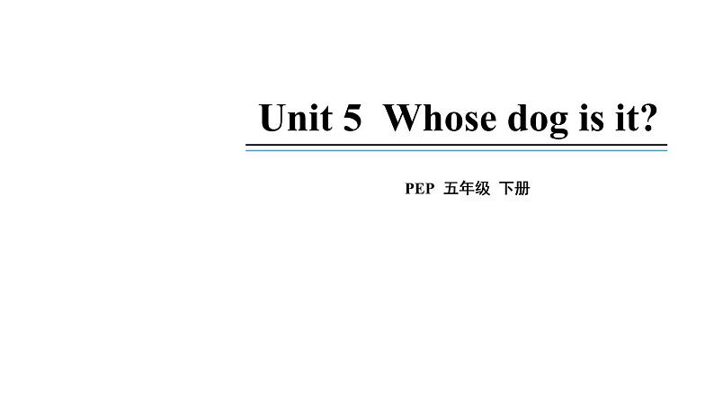 五年级英语下册pep教学课件ppt +素材Unit 5  Whose dog is it 第五课时01