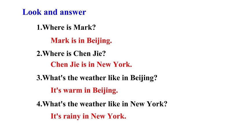 四年级英语下册pep教学课件ppt +素材Unit 3   Weather第四课时08