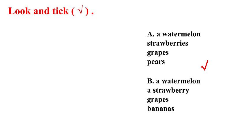 3年级英语下册pep教学课件ppt +素材Unit5 Do you like pears第六课时07