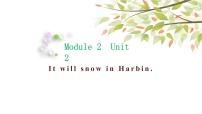 外研版 (三年级起点)Unit 2  It will snow in Harbin背景图课件ppt