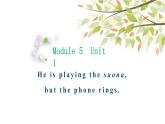 英语外研版六年级下册Module 5 Unit 1 He is playing the suona ,but the phone rings 课件