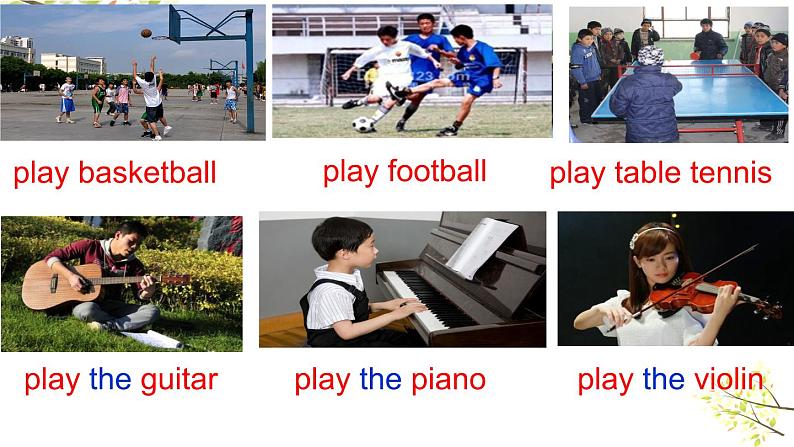 英语外研版六年级下册Module 5 Unit 1 He is playing the suona ,but the phone rings 课件05