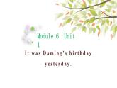 英语外研版六年级下册Module 6 Unit 1 It was Daming's birthday yesterday   ppt