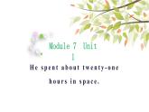 英語外研版六年級下冊Module 7 Unit 1 He spent about twenty-one hours in space 課件