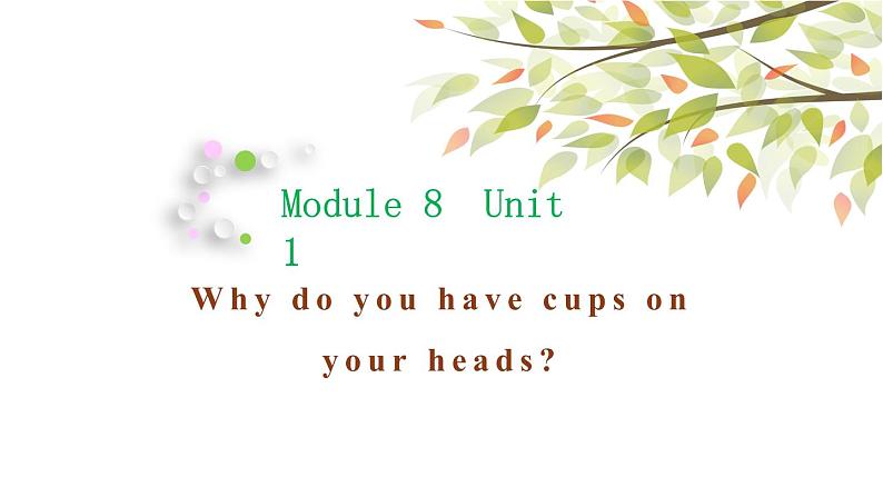 英语外研版六年级下册Module 8 Unit 1 Why do you have cups on your heads 课件01