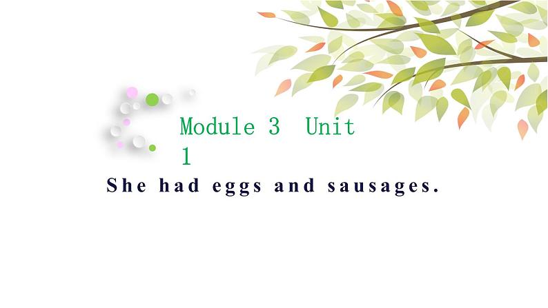 英语外研版5年级下册Module 3 Unit 1 She had eggs and sausages 课件01