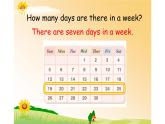 四年級(jí)下冊英語課件-Unit 4 There are seven days in a week.  Lesson 19 人教精通版.