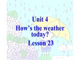 四年级上册英语课件-Unit4 How is the weather today？Lesson 23 人教精通版