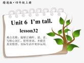 四年级上册英语课件-Unit6   I'm tall. Lesson 32  人教精通版