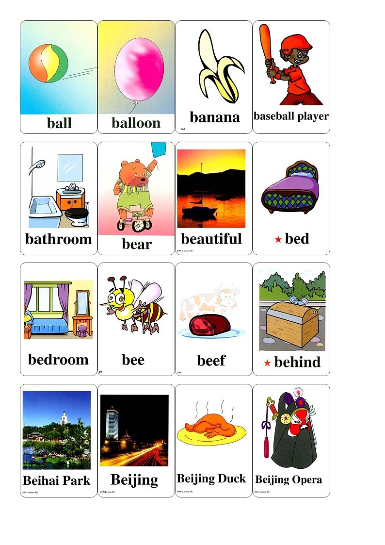 小学英语卡片100张 教案02