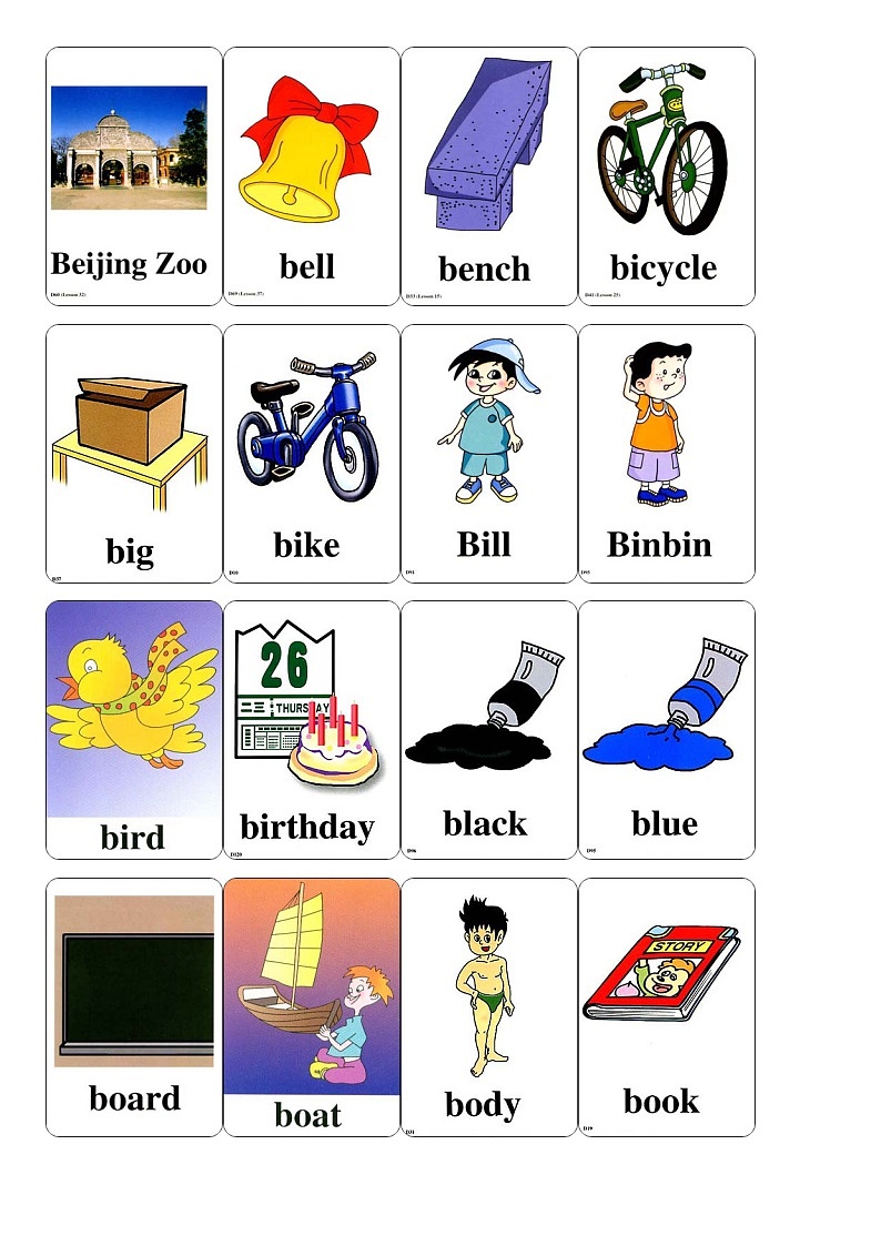 小学英语卡片100张 教案03