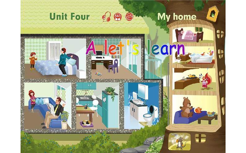 四年级英语上册课件-Unit 4  My home A let's learn -人教PEP版01